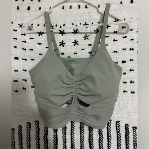 Athleta Cinch Longline Bra D-DD Sage Green Size: small